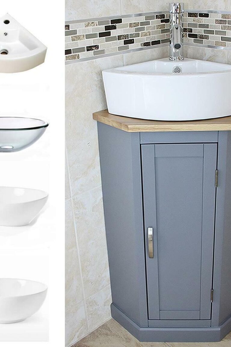 29 Fabulosas Ideas para Sacar Partido a Fregaderos de Esquina en tu Baño