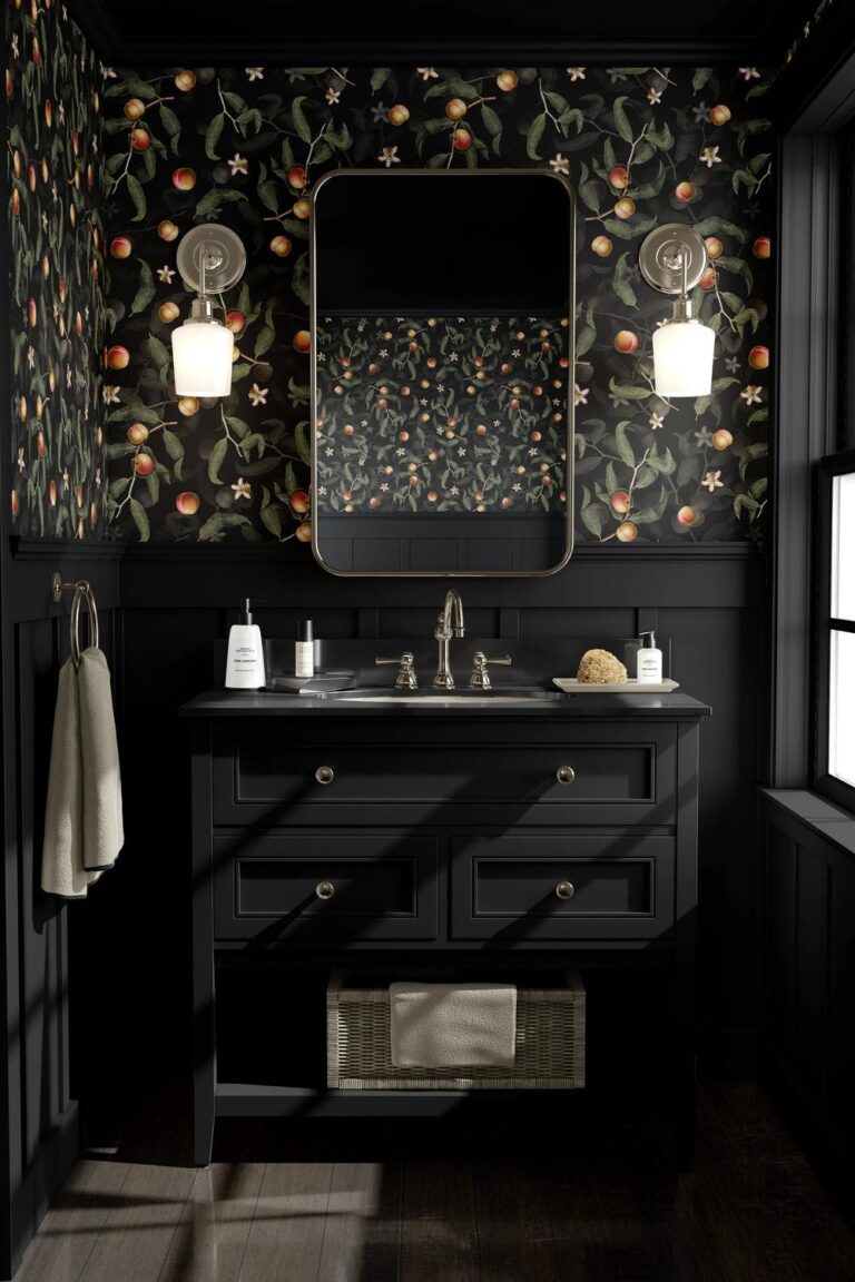 22 Papeles Pintados Oscuros para un Baño con Estilo y Personalidad