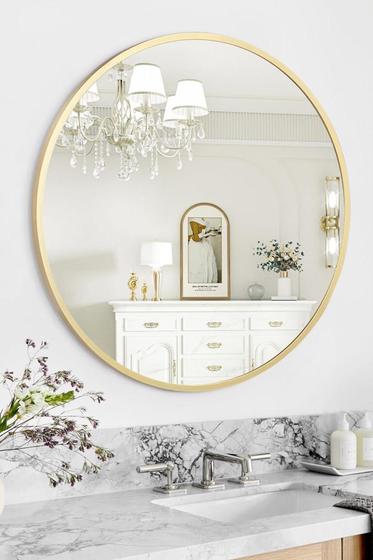 30 Espejos Redondos para Baño que Añaden Estilo y Amplitud a Tu Espacio