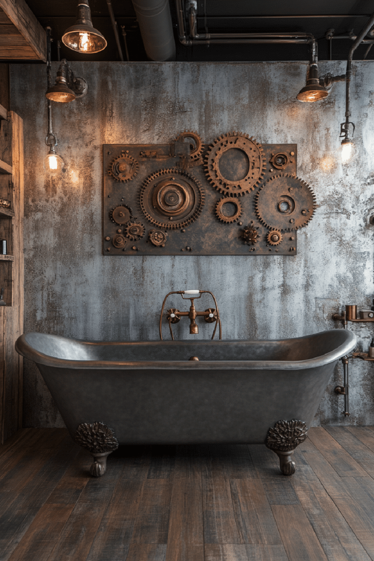 15 Baños Steampunk que Convertirán tu Hogar en un Refugio Vintage