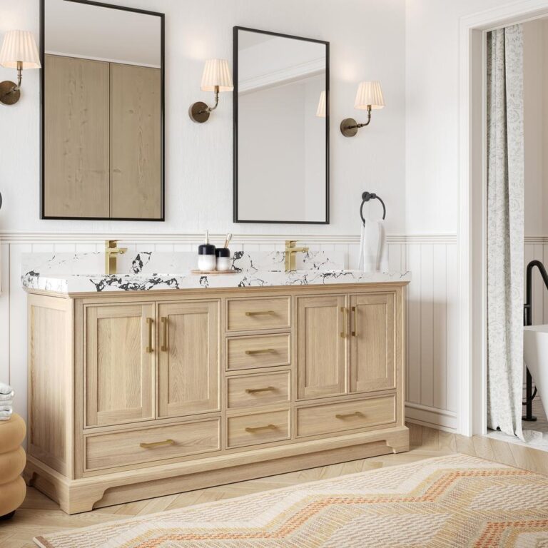 23 Muebles de Baño en Roble Blanco para Transformar tu Espacio
