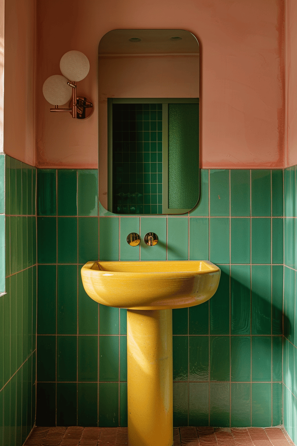 Diseño audaz y alegre en rosa y verde