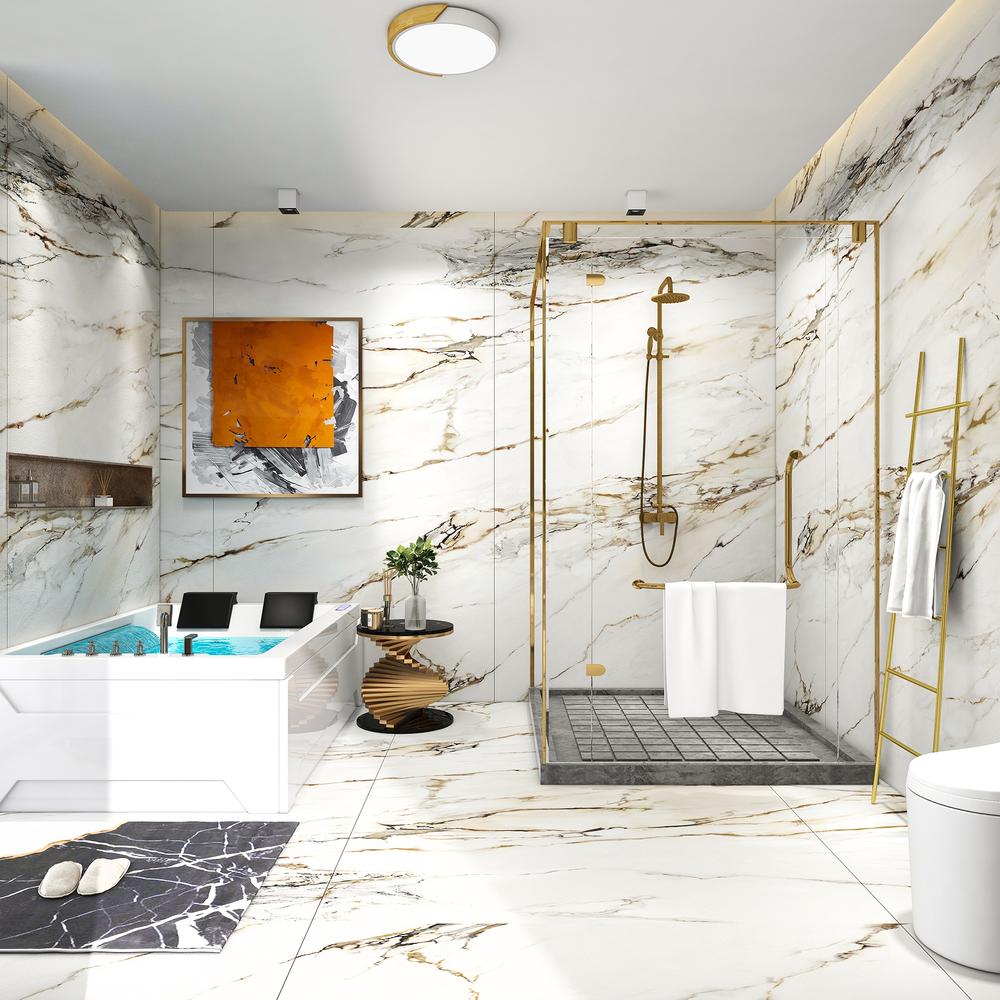 Un baño brillante y acogedor que destaca por su diseño moderno