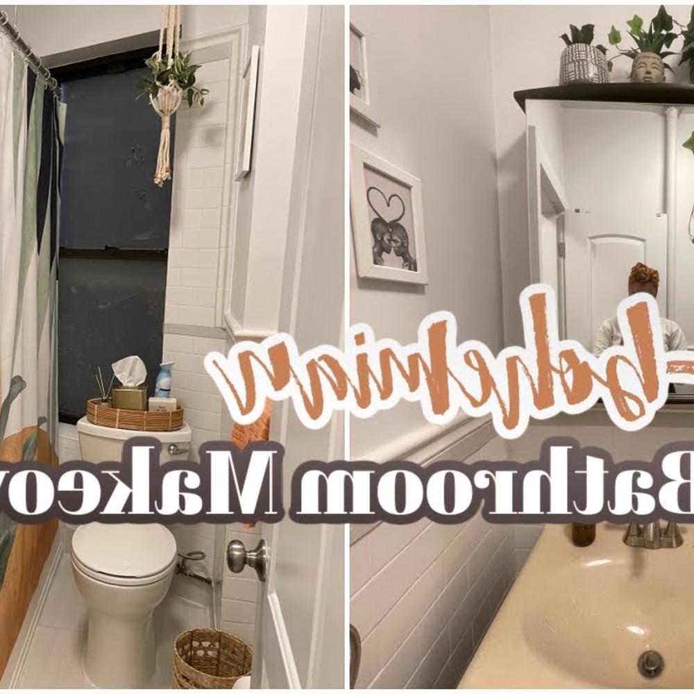 A cozy Afrohemian bathroom with earthy tones and natural lighting.