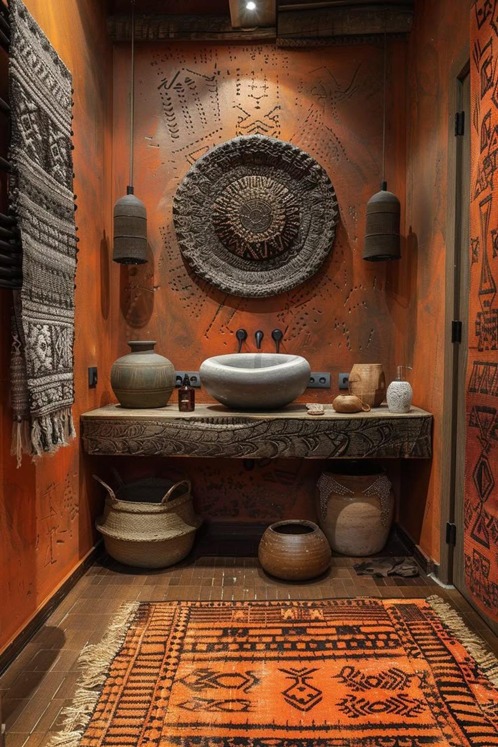 An Afrohemian design marrying artisan craftsmanship and modern finishes.