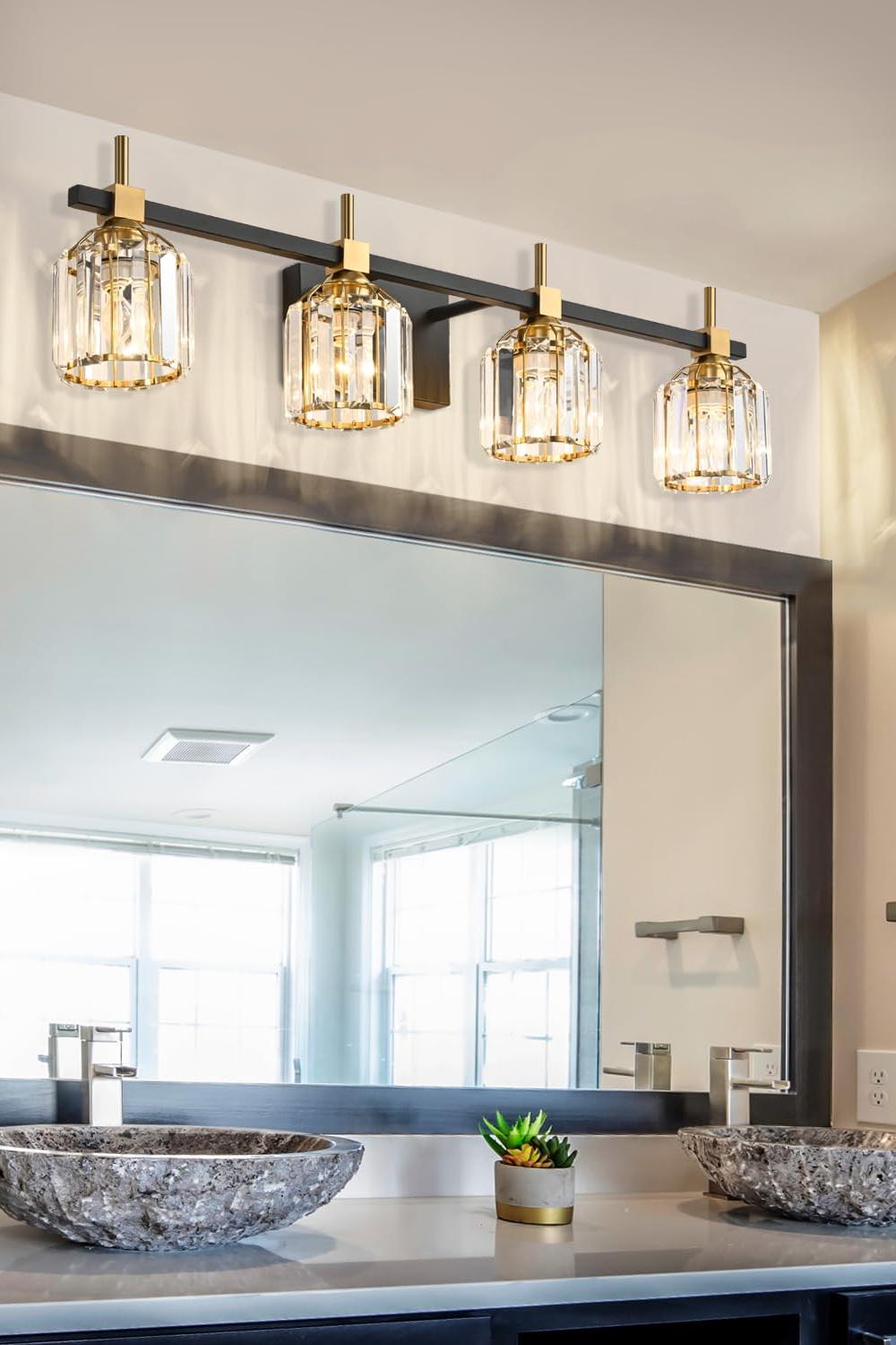 Iluminación nítida y detalladaa en un ambiente acogedor del baño