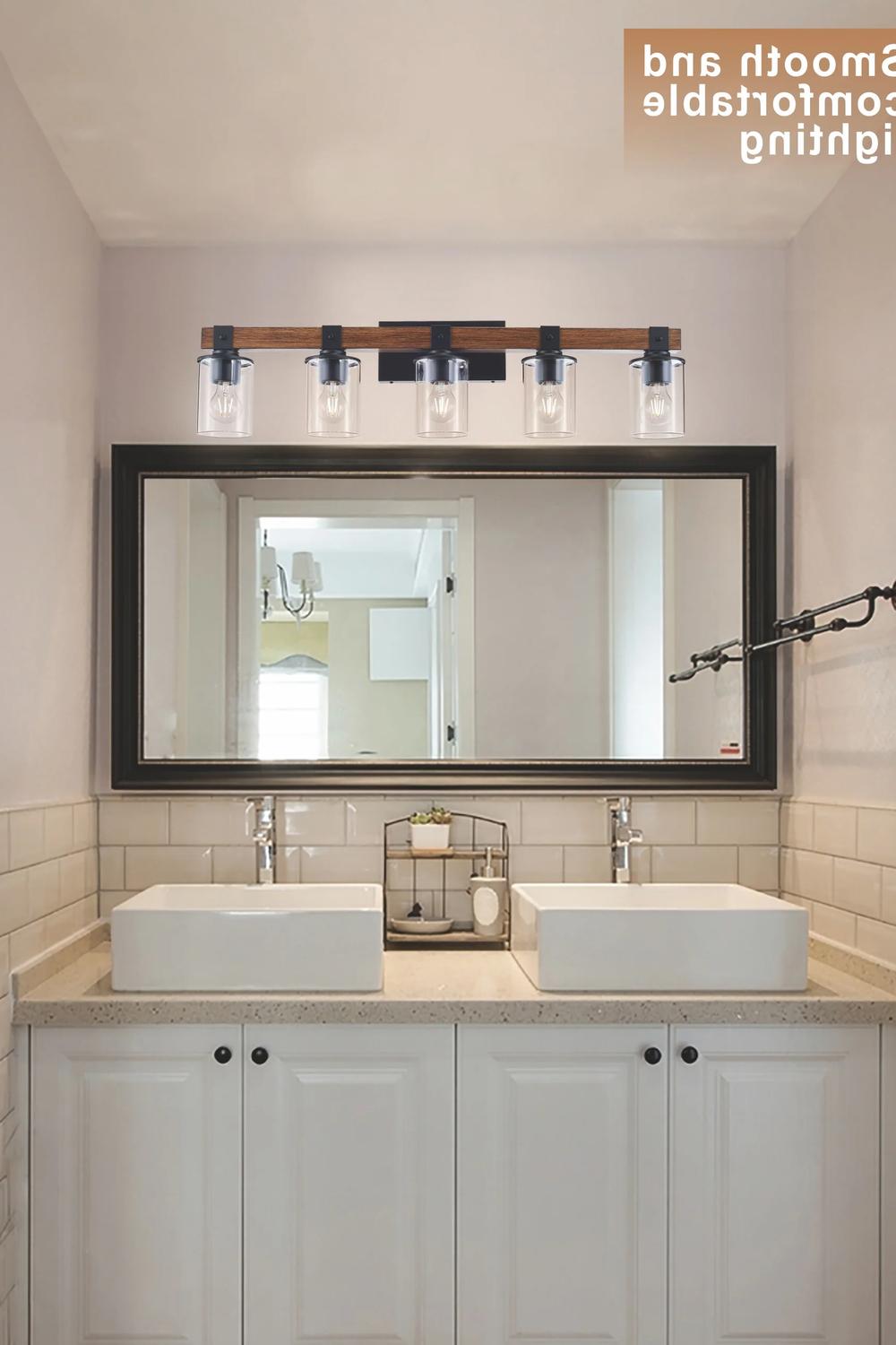 Aguanta elegancia con luminosidad en el baño