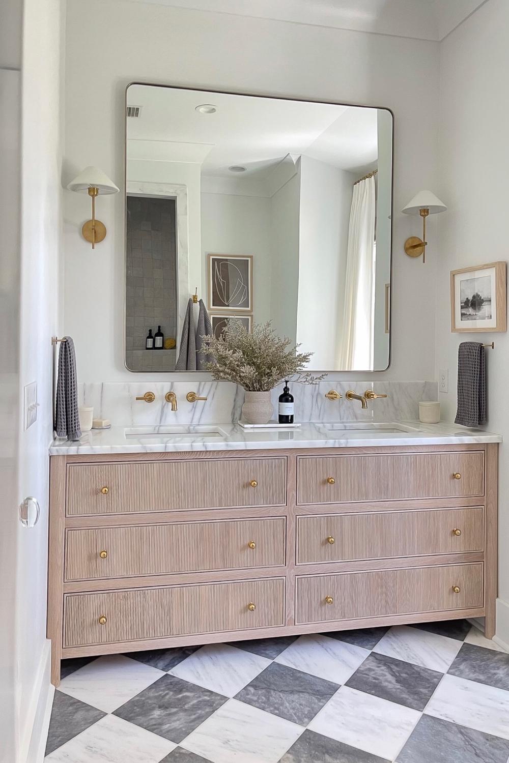 Cozy retreat bathroom with charming fixtures and elegant design.