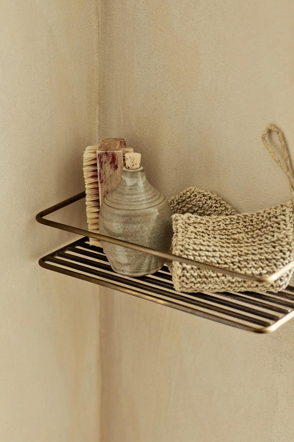whimsical shower shelf design showcasing practical storage