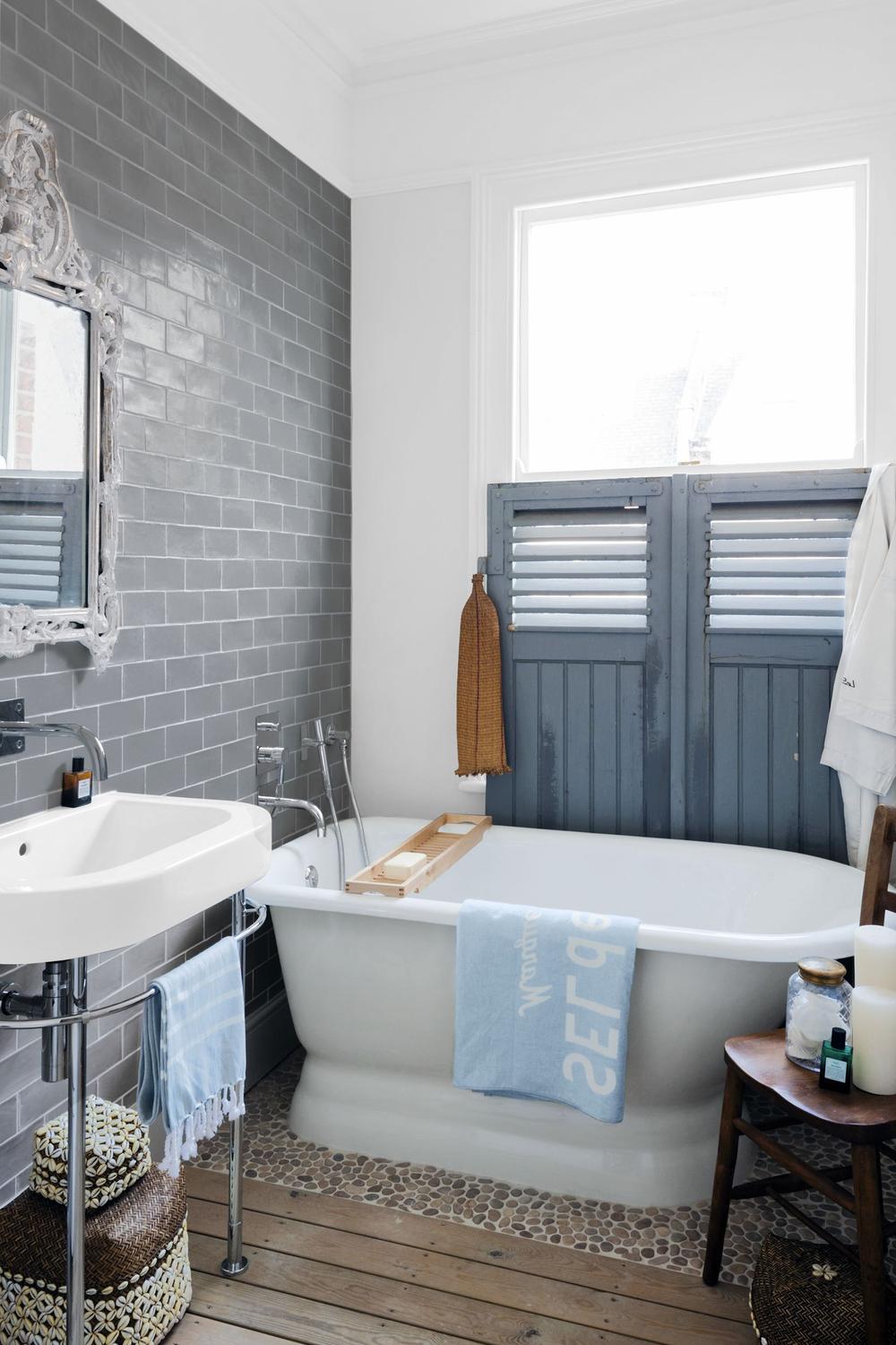 Baño vintage y contemporáneo