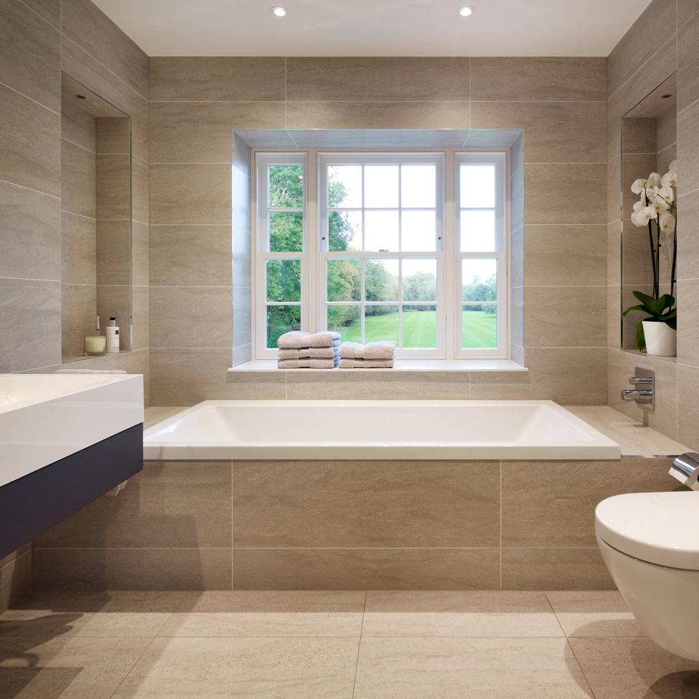 Baño minimalista y moderno