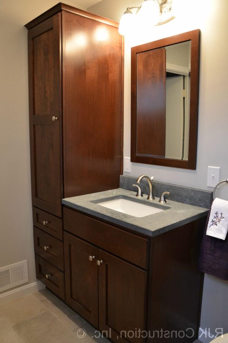 21 Bathroom Vanity with Tall Side Cabinet Designs You’ll Love