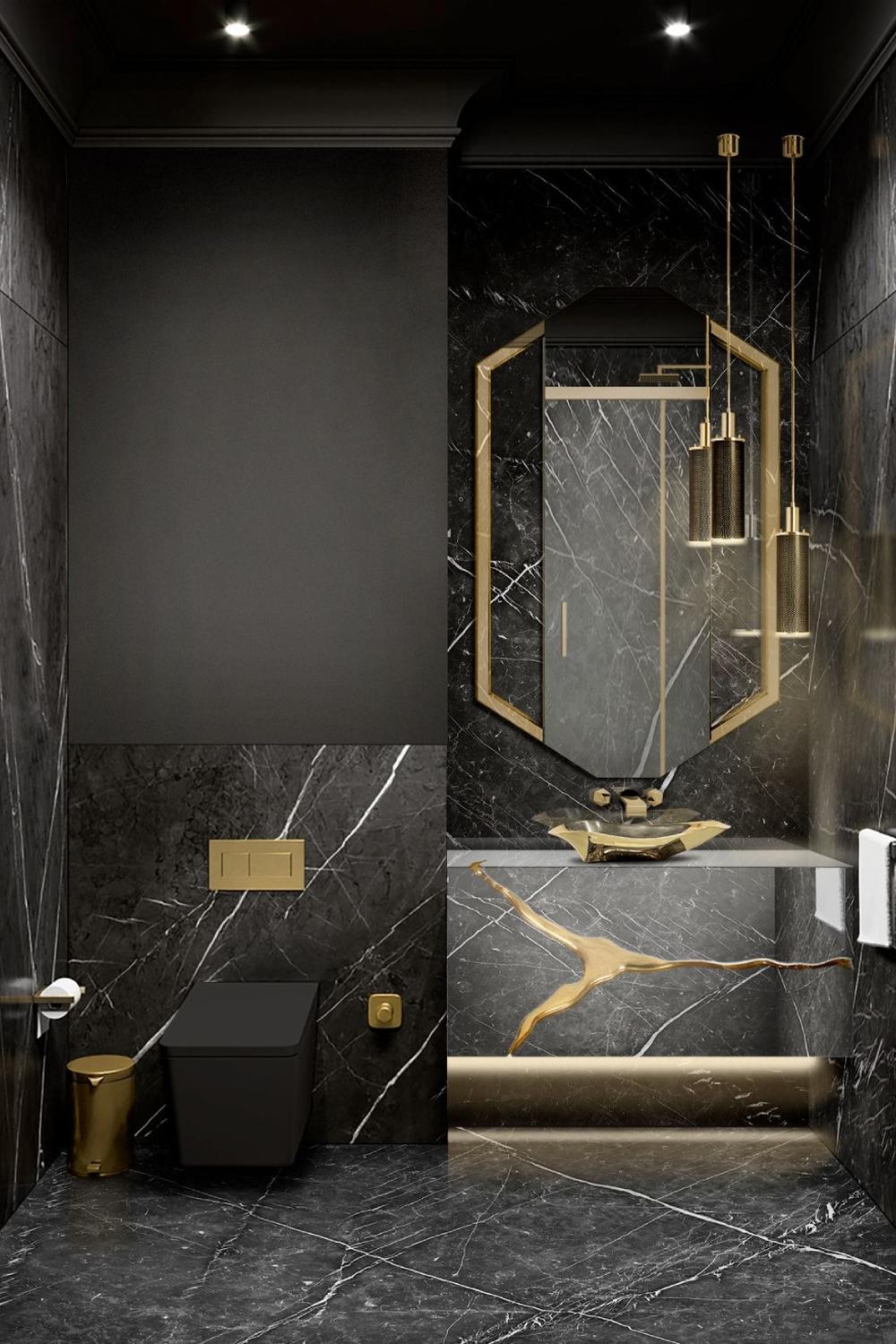 Ambientes llamativos con mármol negro