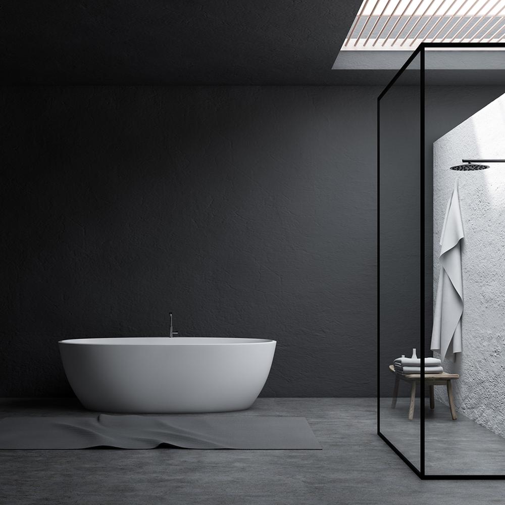Baño minimalista que invita a la serenidad