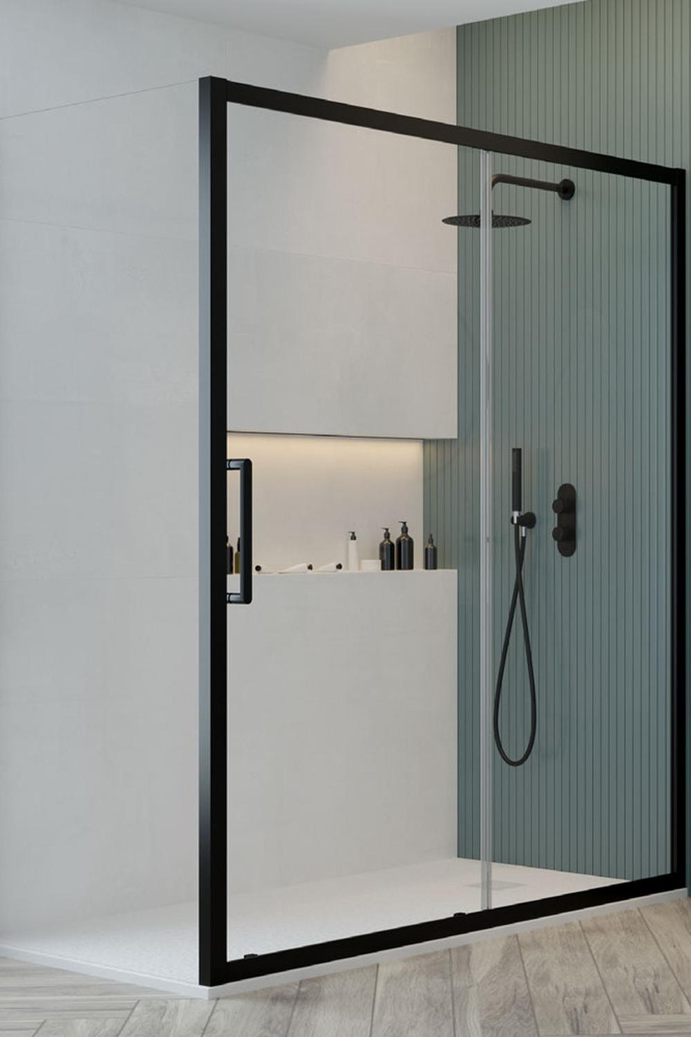 Baño con ducha de estilo industrial