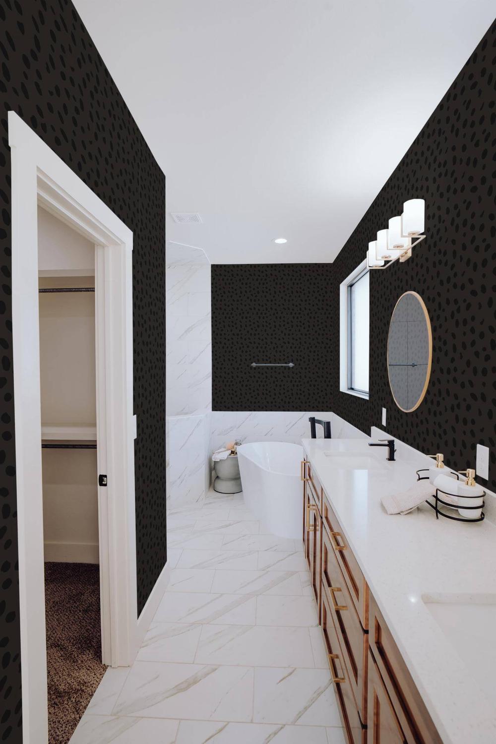 22 Black Wallpaper Bathroom Ideas for a Bold Makeover