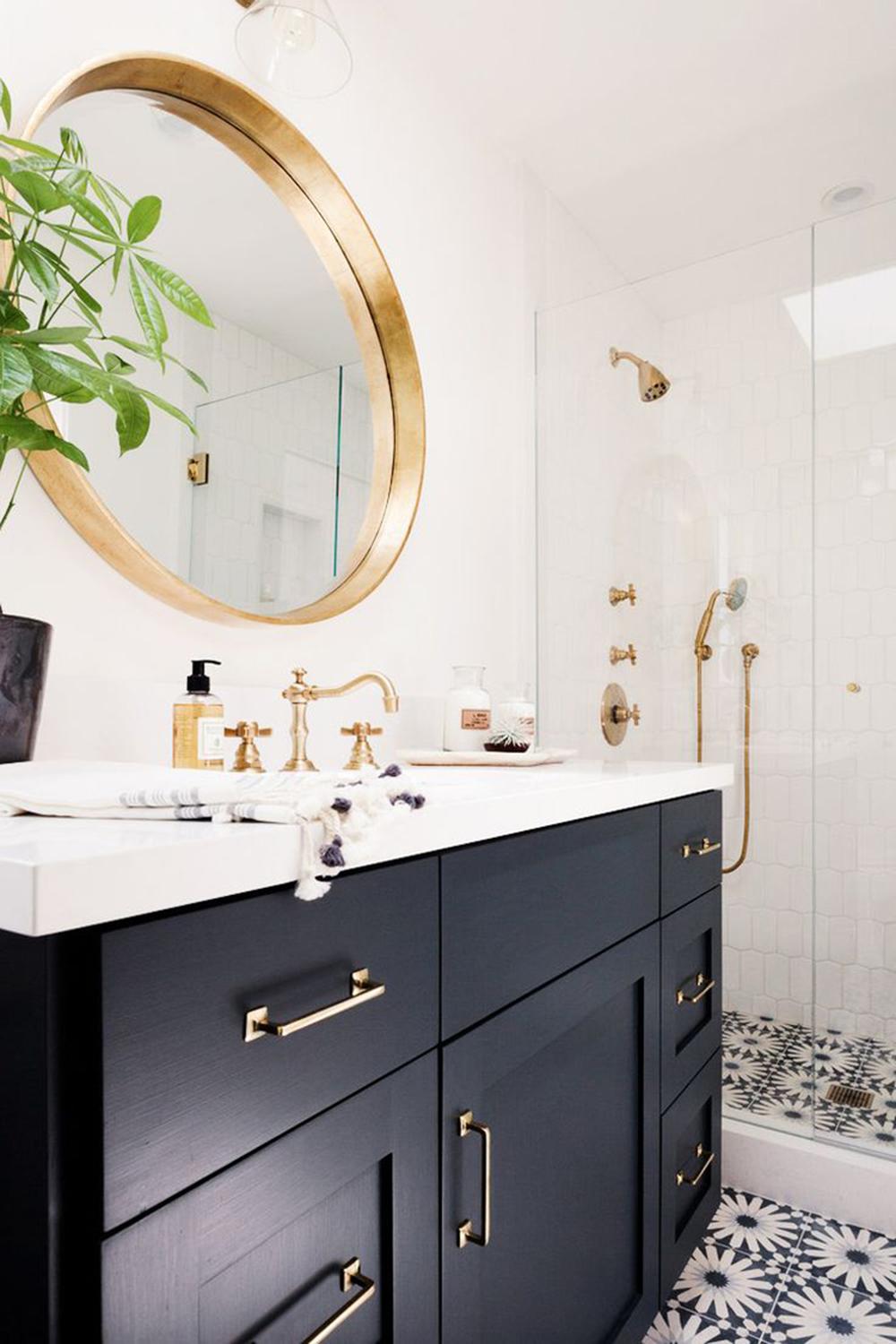 A sophisticated bathroom showcasing subtle integration of elegant details.