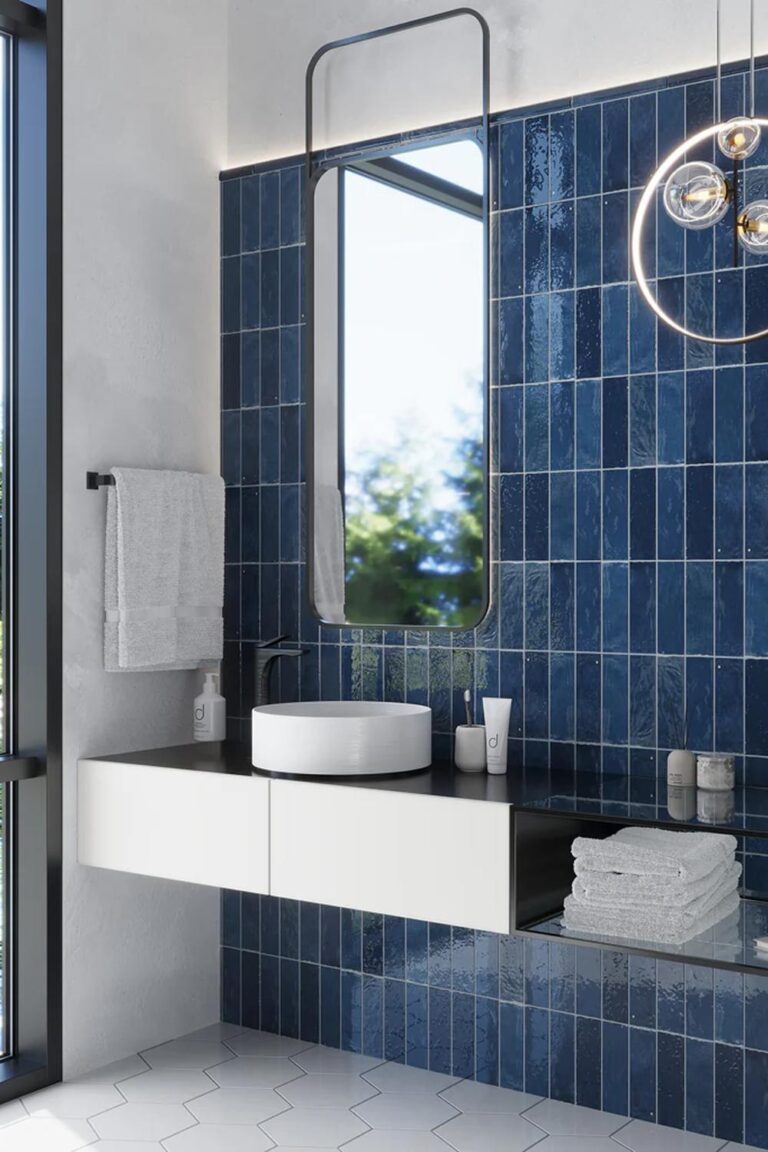 19 Blue Subway Tile Bathroom Designs You’ll Love