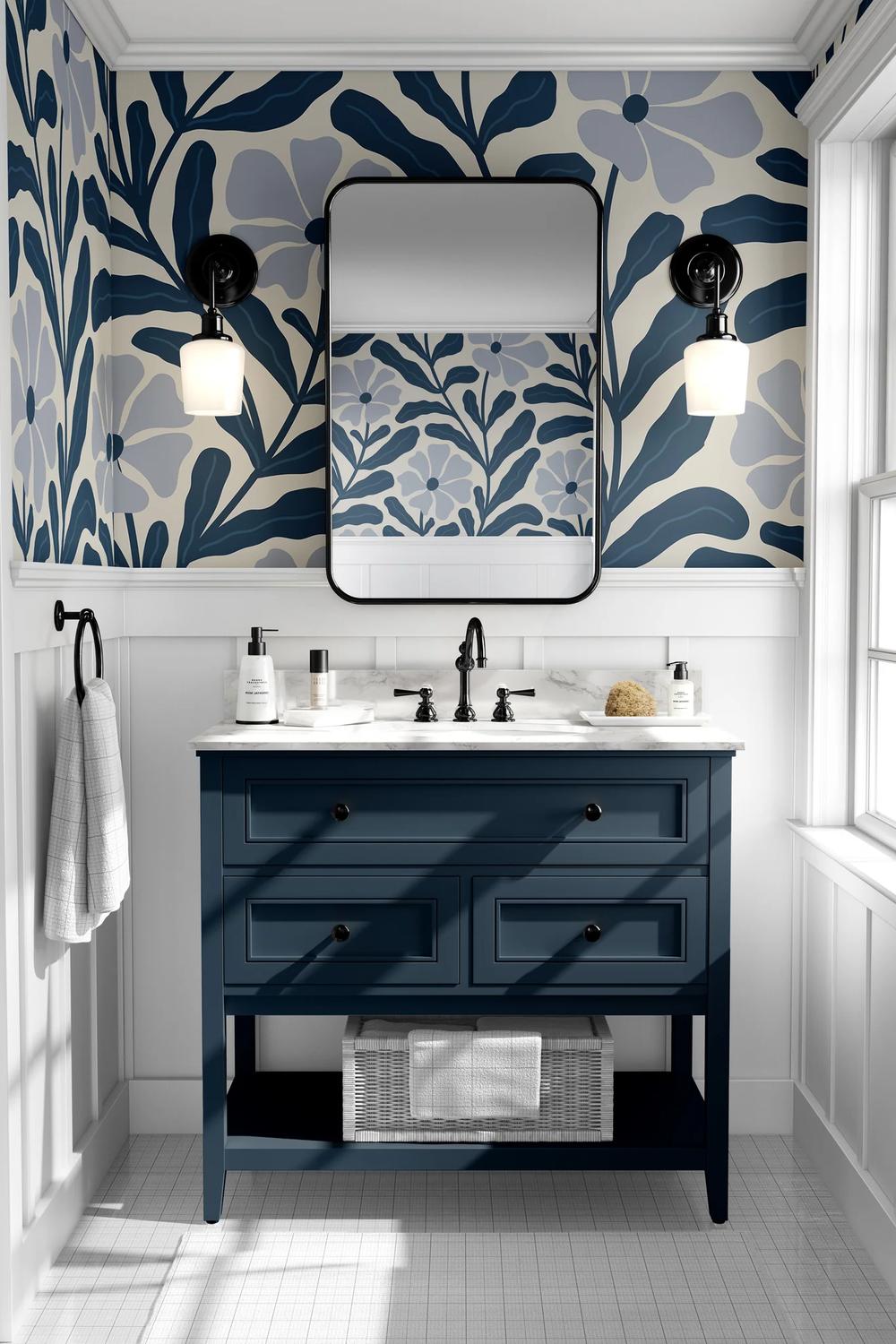 Conjunción armoniosa de motivos botánicos y florales