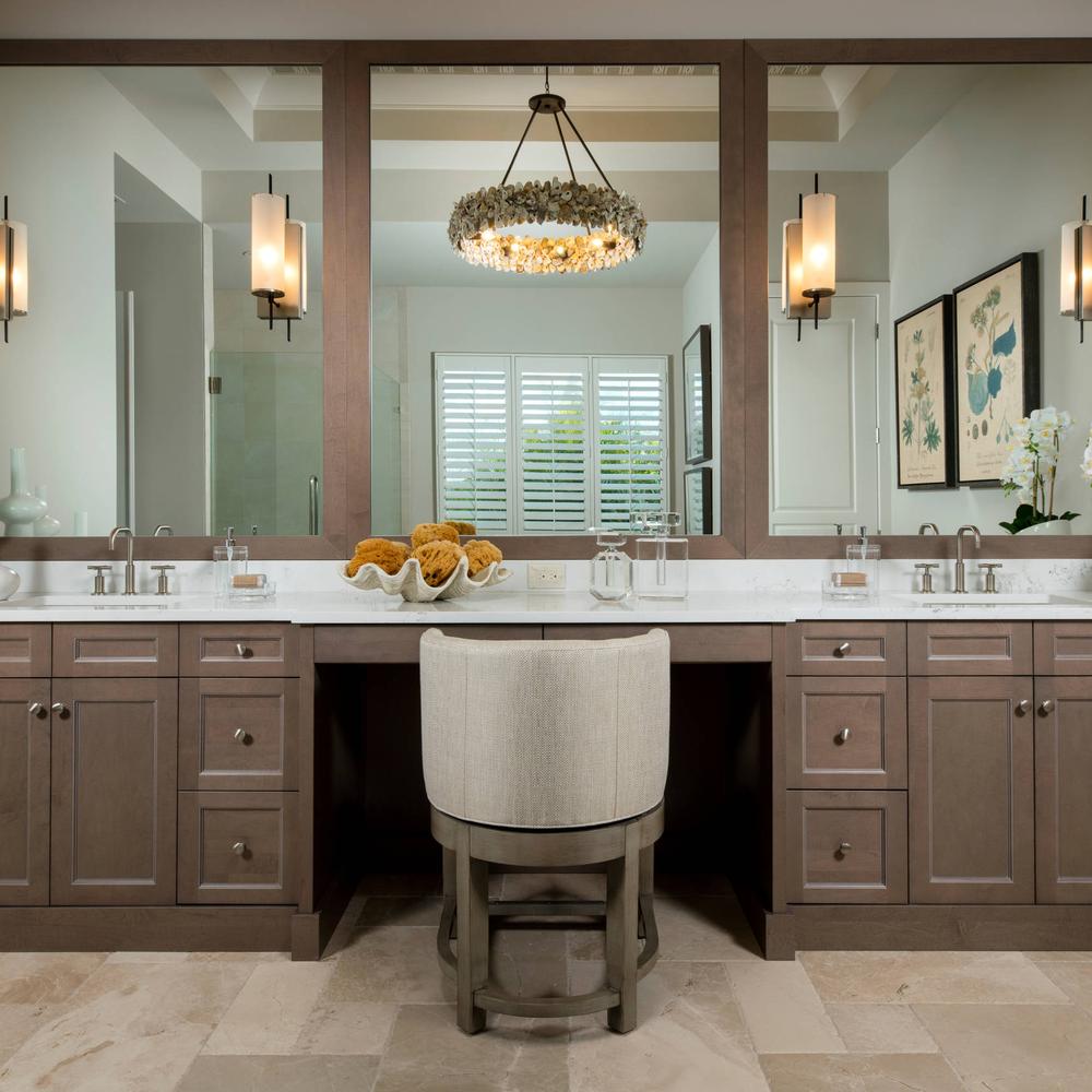 A Stylish Brown Vanity Bathroom that Blends Elegance with Functionality
