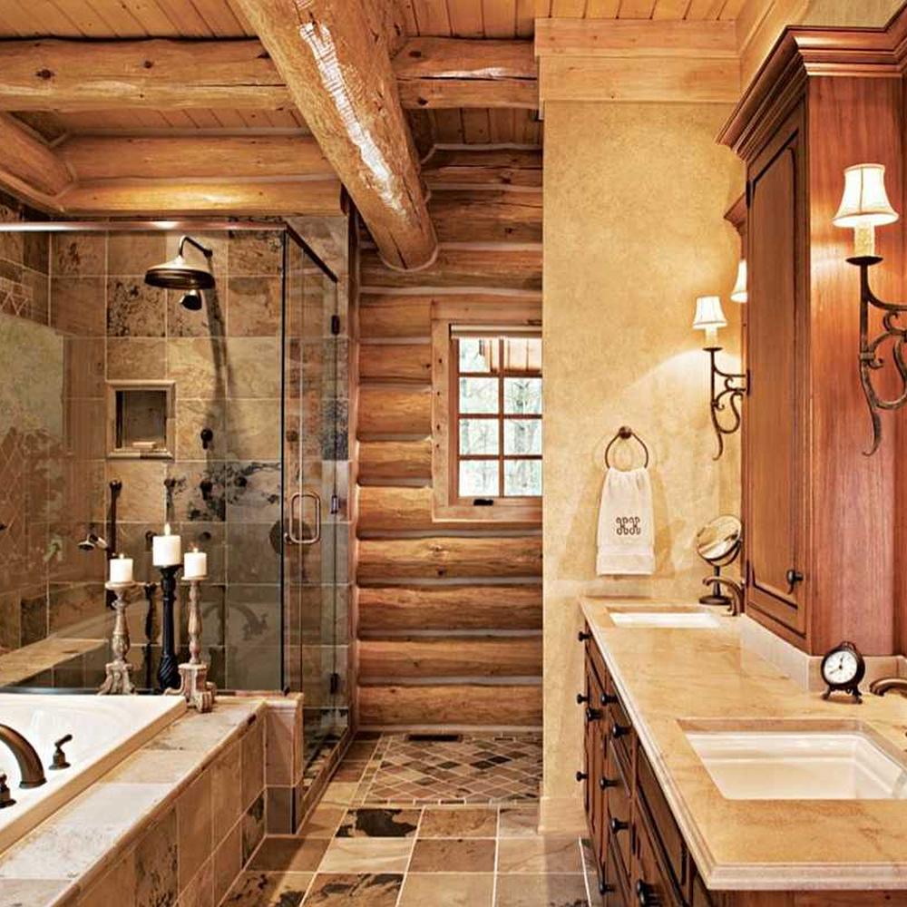 Spacious walk-in shower enclosed by frameless glass panels.