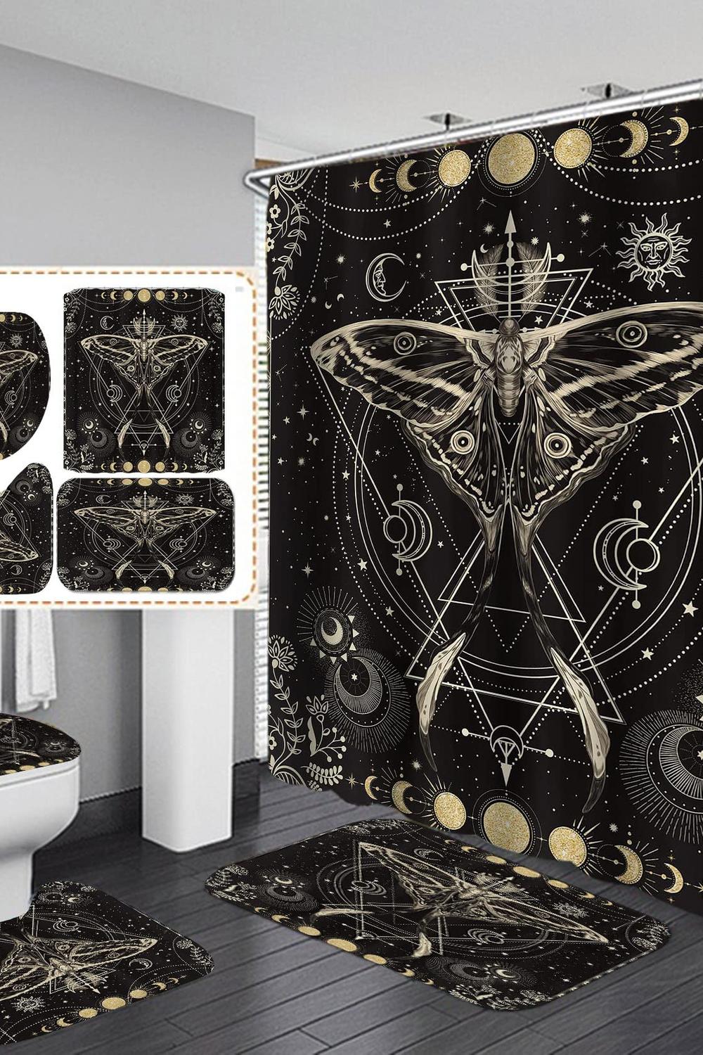 Delicate elegance of a celestial bathroom with striking elements.