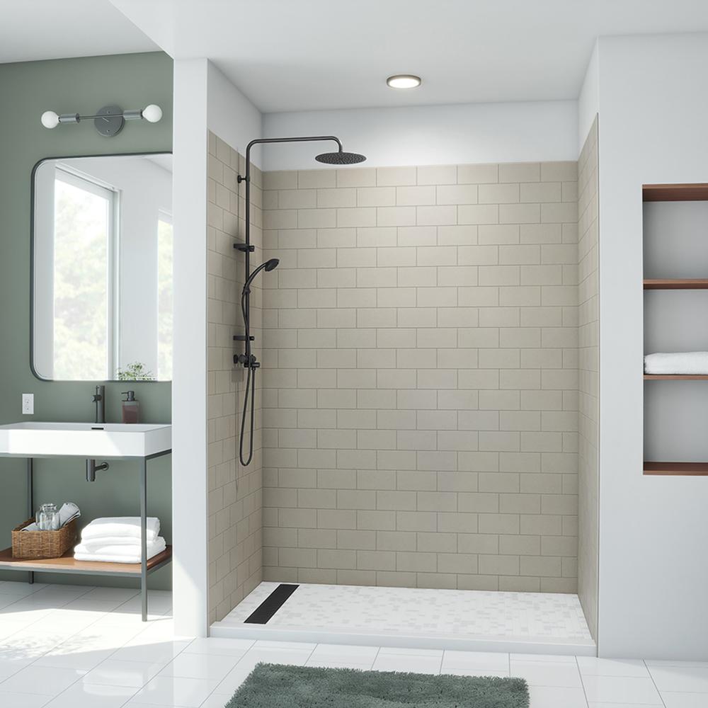 Baño relajante y contemporáneo con hormigón