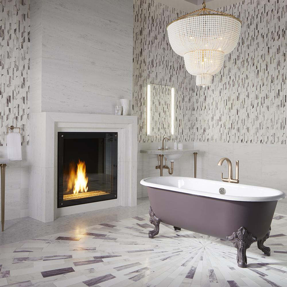 Baño elegante y de cálido confort