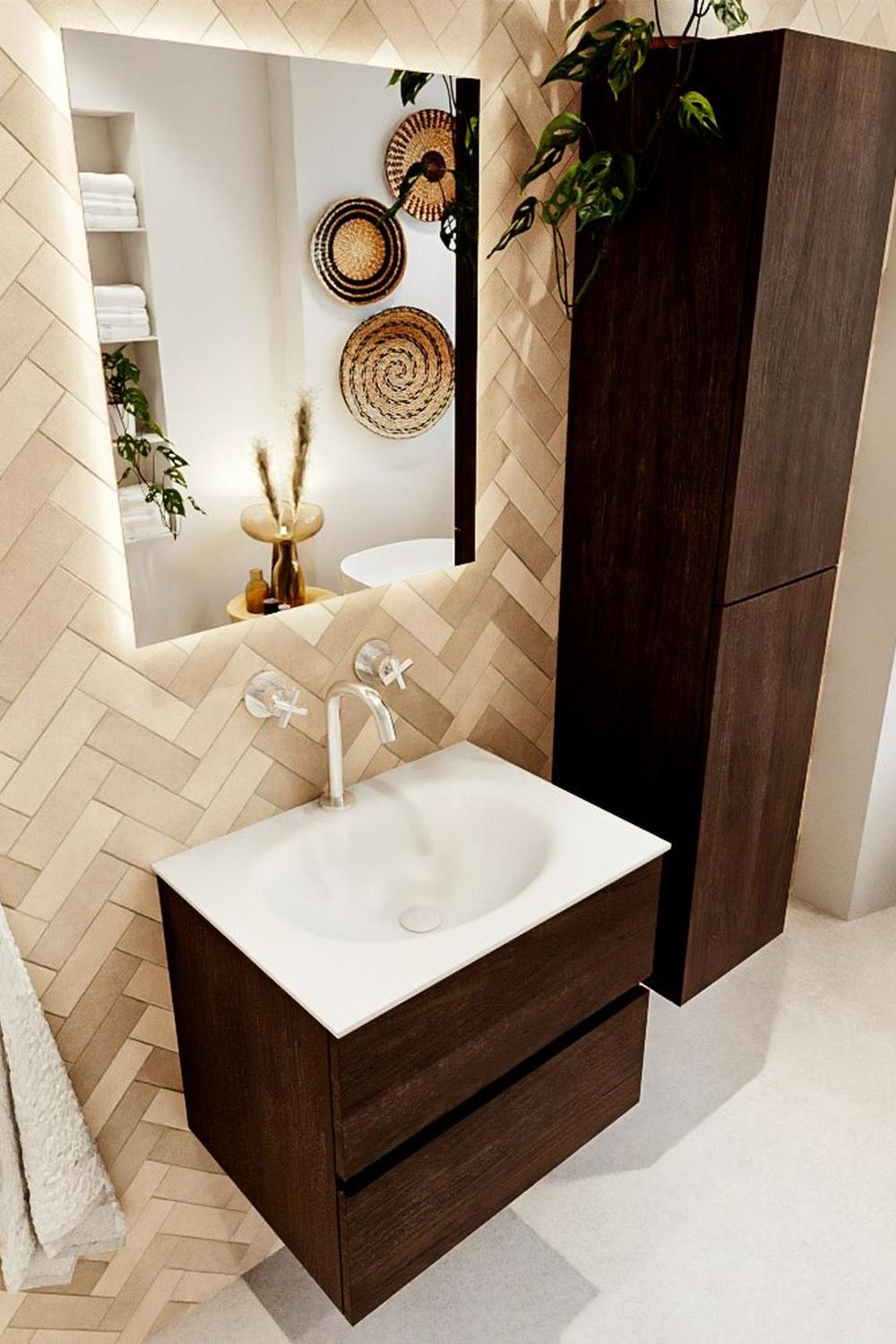 Mueble de baño moderno con un enfoque estilizado