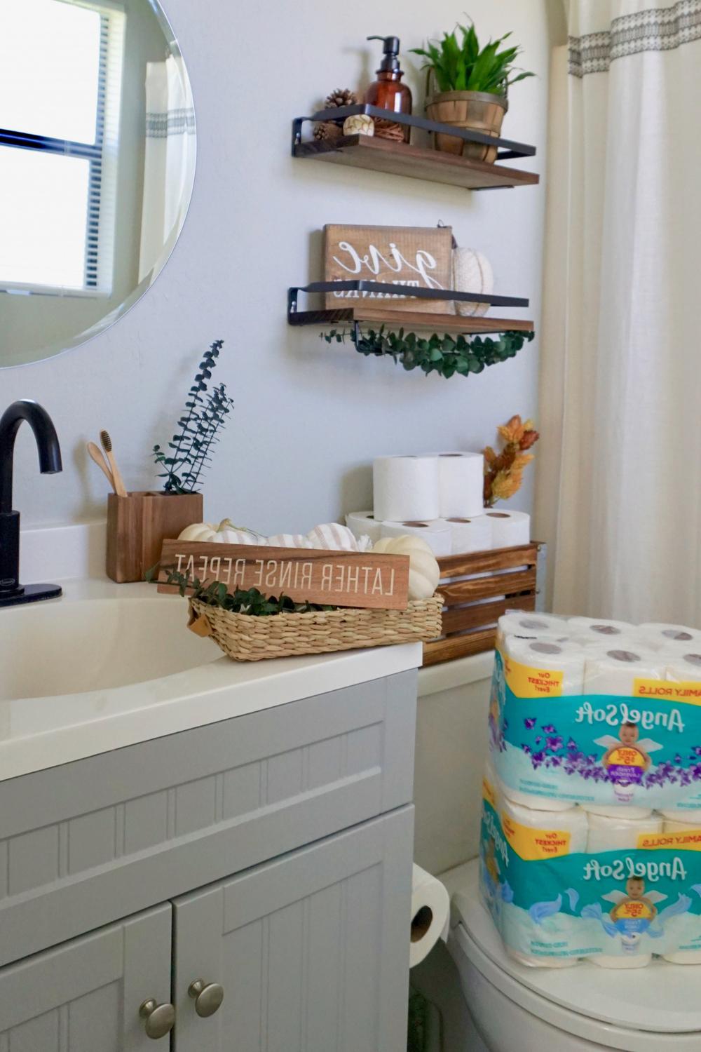 Baño con armonía de colores suaves