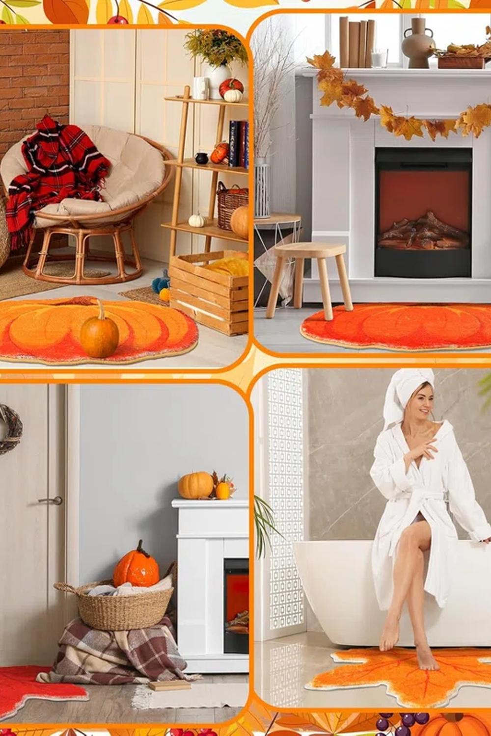 Baño otoñal divertido y acogedor