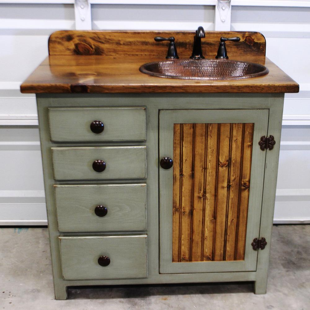 Elegant white farmhouse bathroom vanity with modern appeal