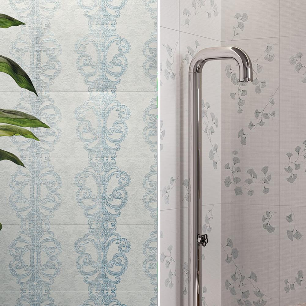 Baño con azulejos vintage y modernos que causan sensación