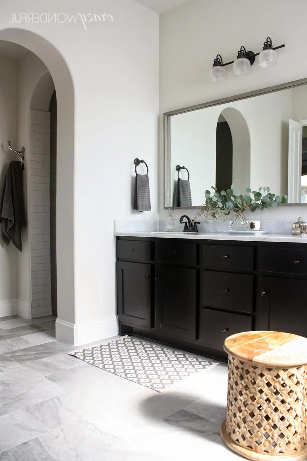 Modern and stylish bathroom designed with a contemporary outlook and conveniences that blend seamlessly.