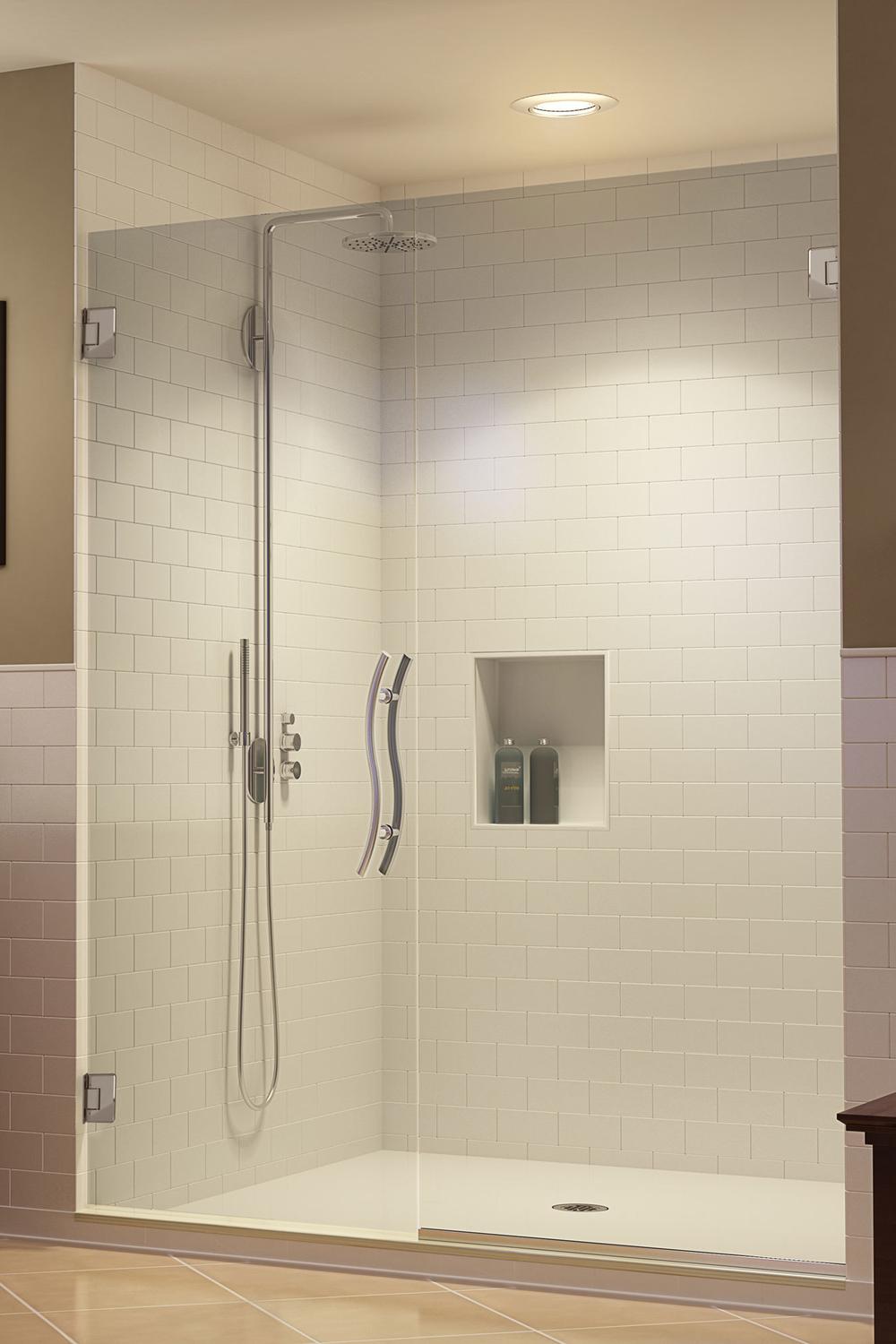 Frameless Shower Doors estratégicamente colocadas