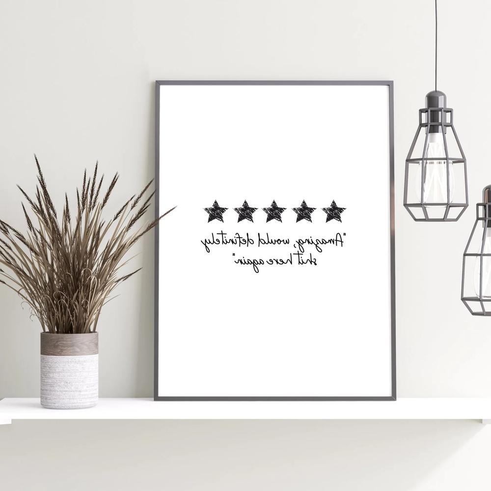 A humorous phrase artwork reading 'Amusing would definitely hate you again.'
