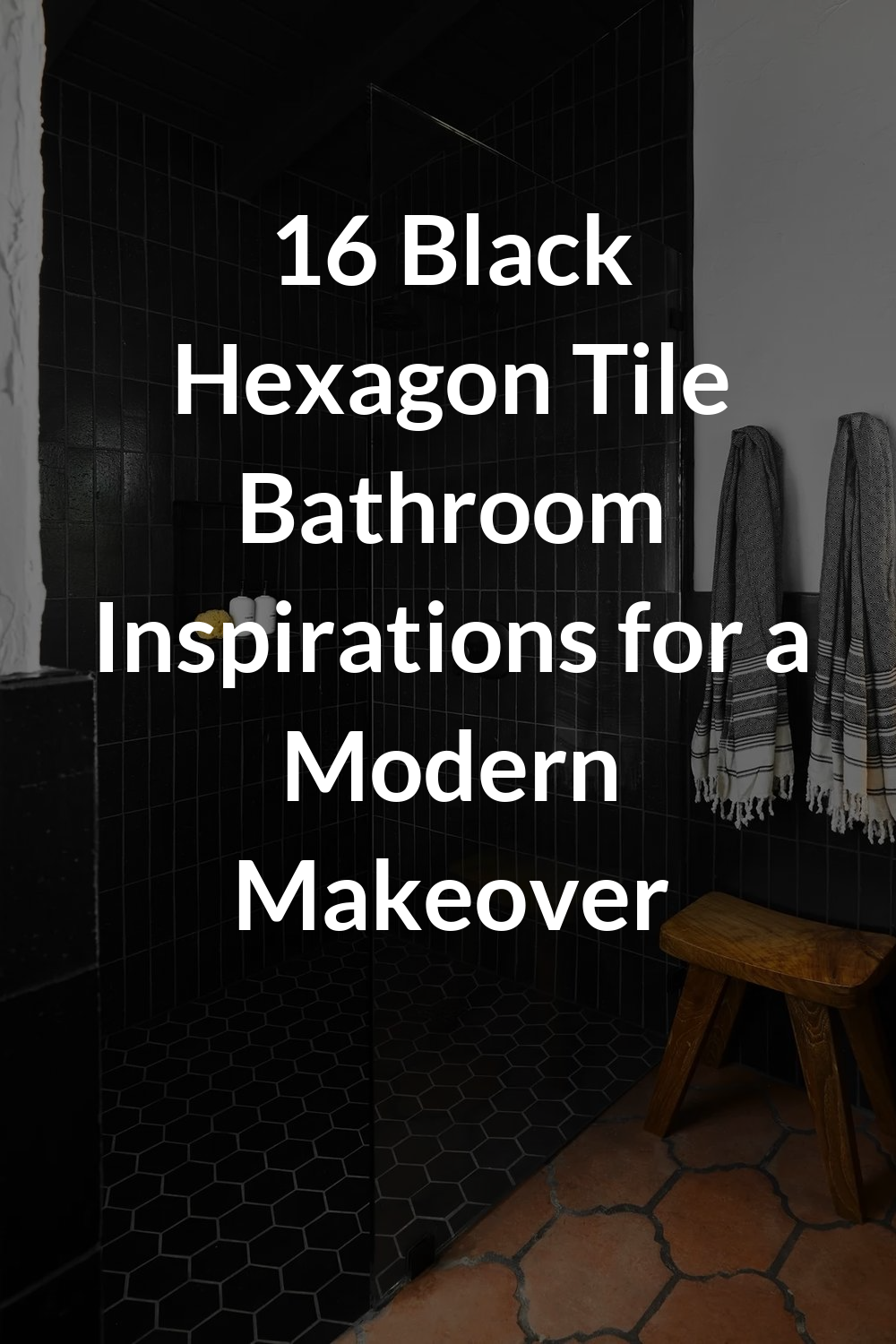 16 Black Hexagon Tile Bathroom Inspirations for a Modern Makeover