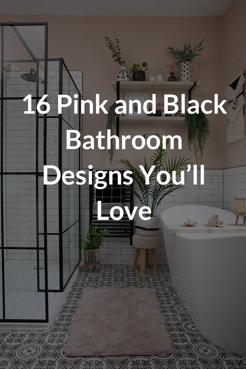 16 Pink and Black Bathroom Designs You’ll Love