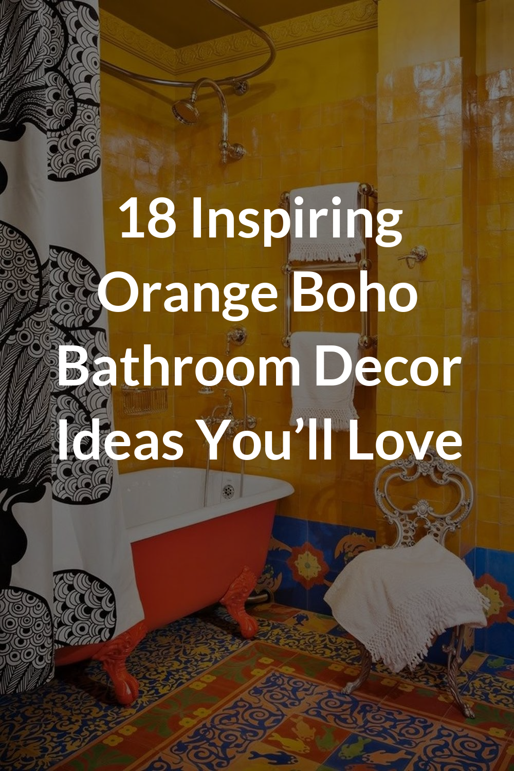 18 Inspiring Orange Boho Bathroom Decor Ideas You’ll Love