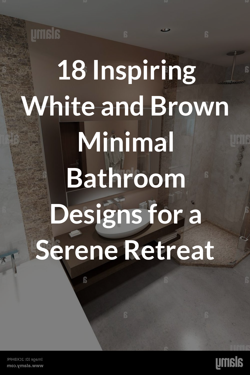 18 Inspiring White and Brown Minimal Bathroom Designs for a Serene Retreat