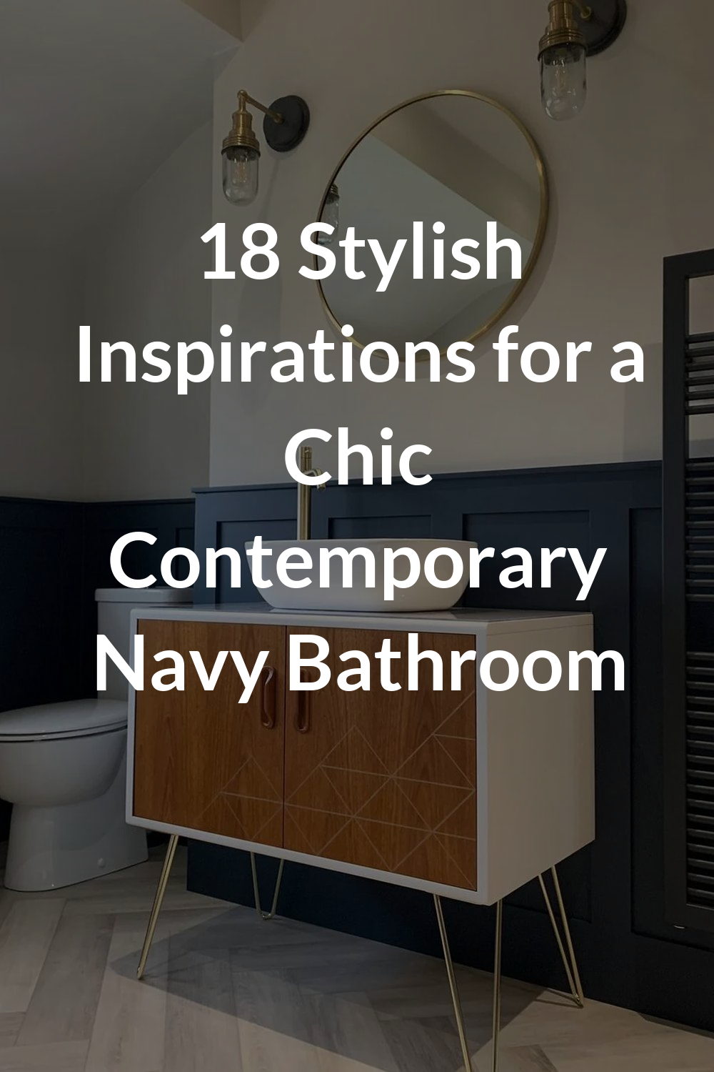18 Stylish Inspirations for a Chic Contemporary Navy Bathroom