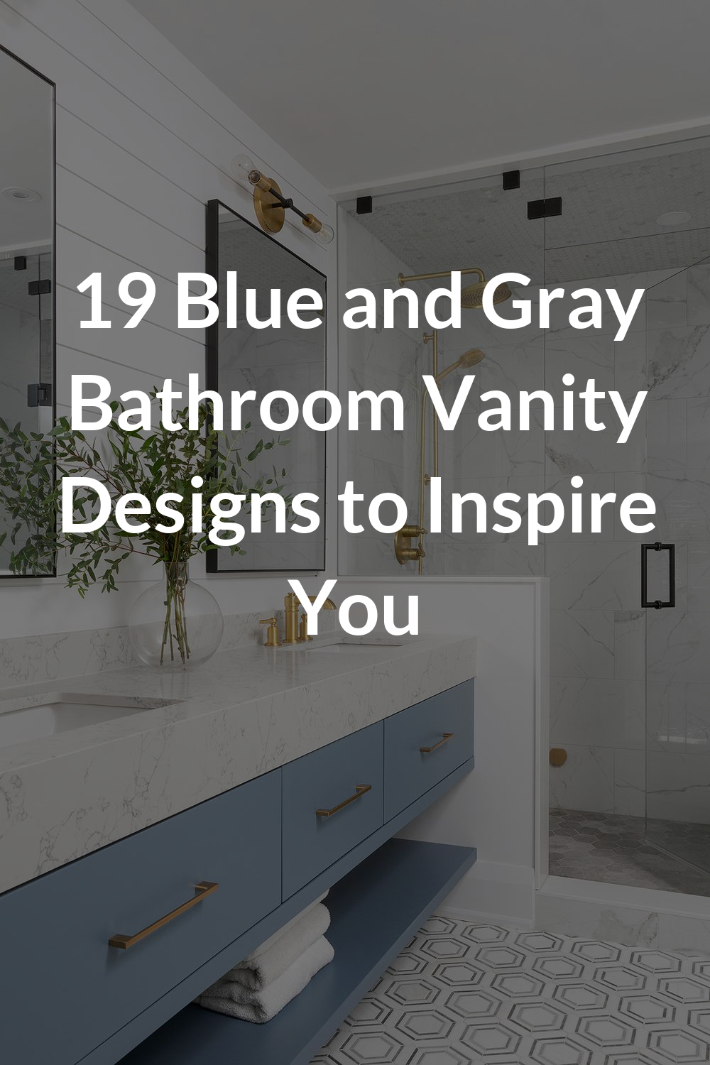 19 Blue and Gray Bathroom Vanity Designs to Inspire You