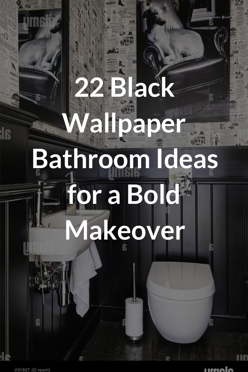 22 Black Wallpaper Bathroom Ideas for a Bold Makeover