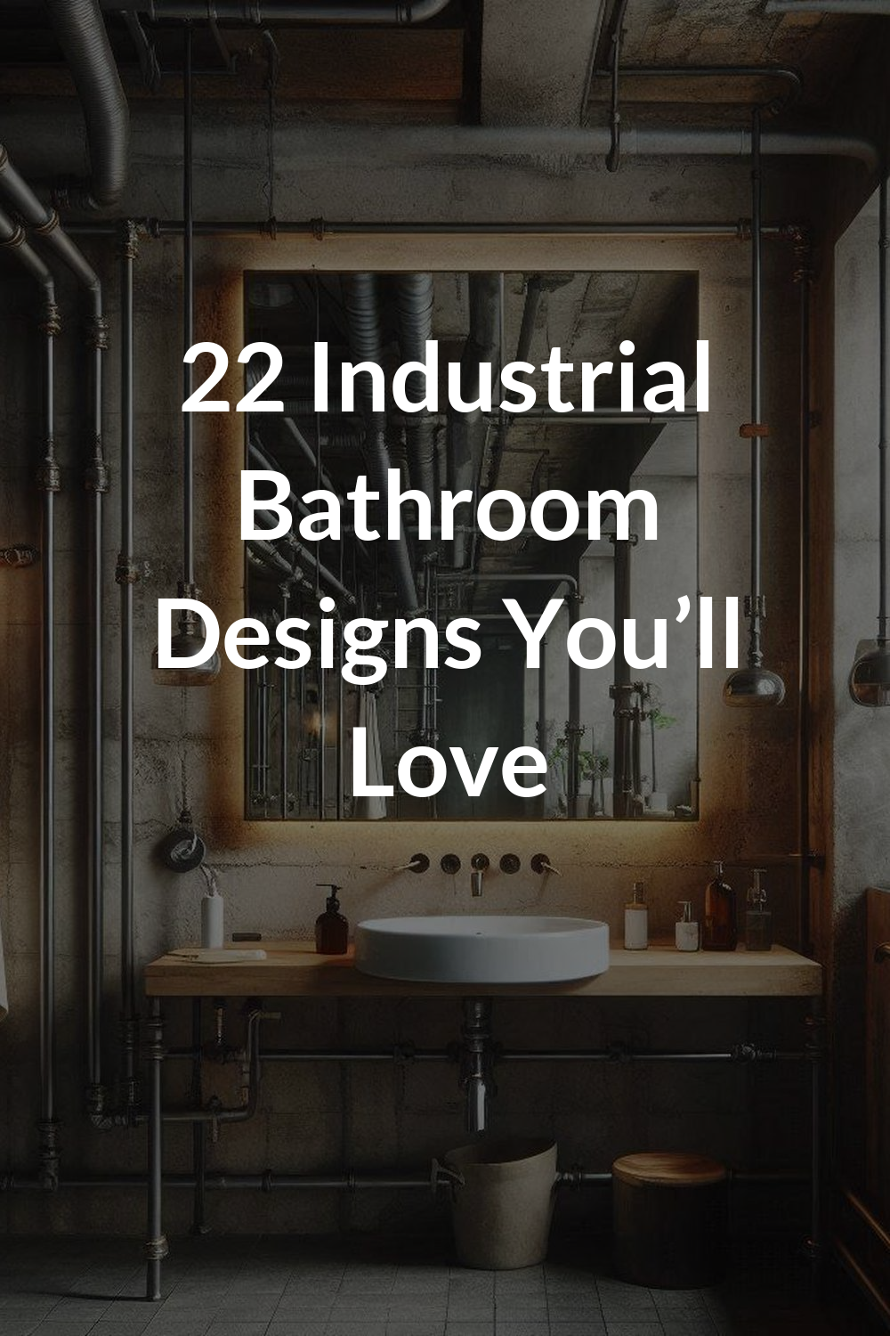 22 Industrial Bathroom Designs You’ll Love