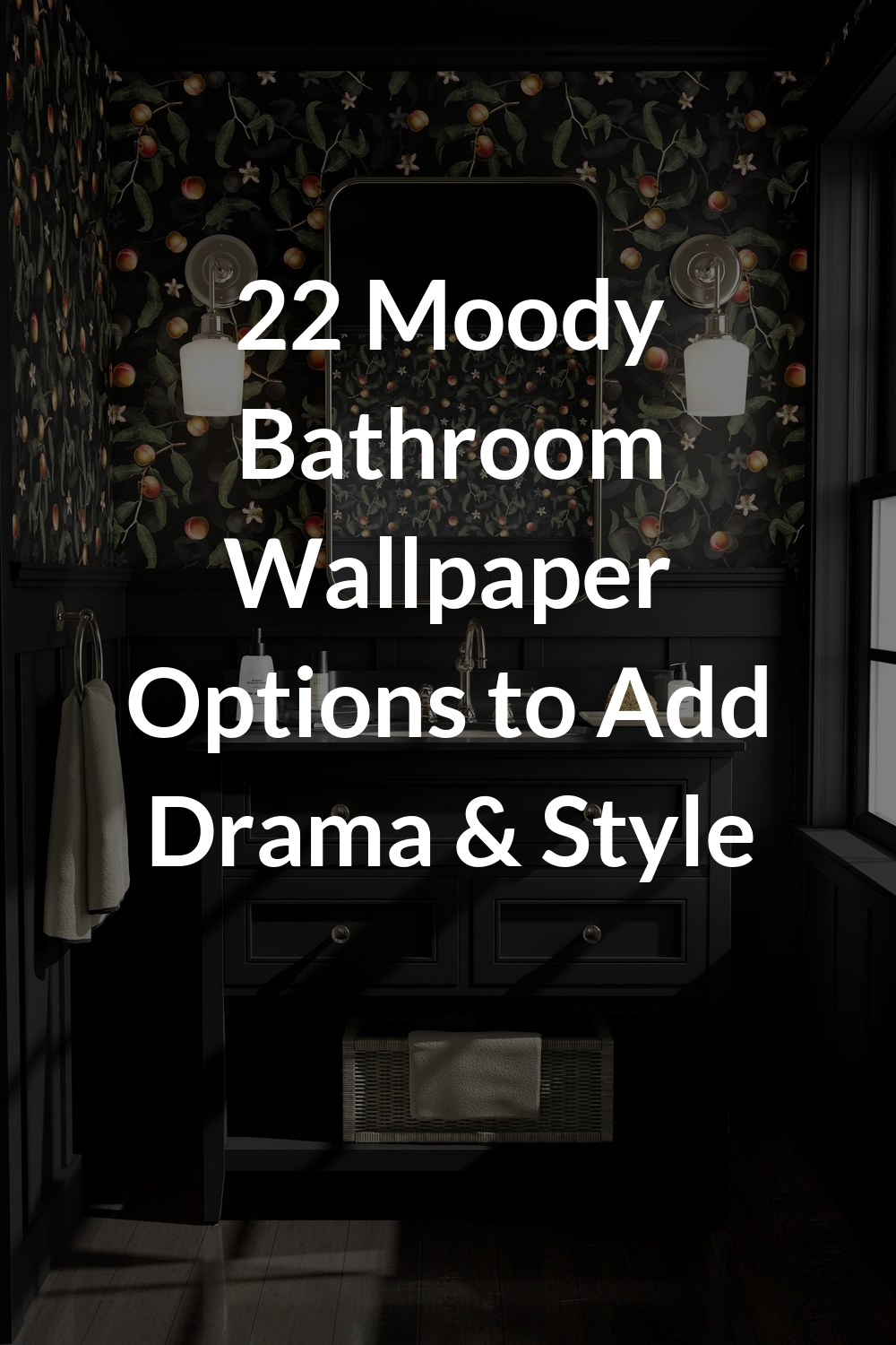 22 Moody Bathroom Wallpaper Options to Add Drama & Style