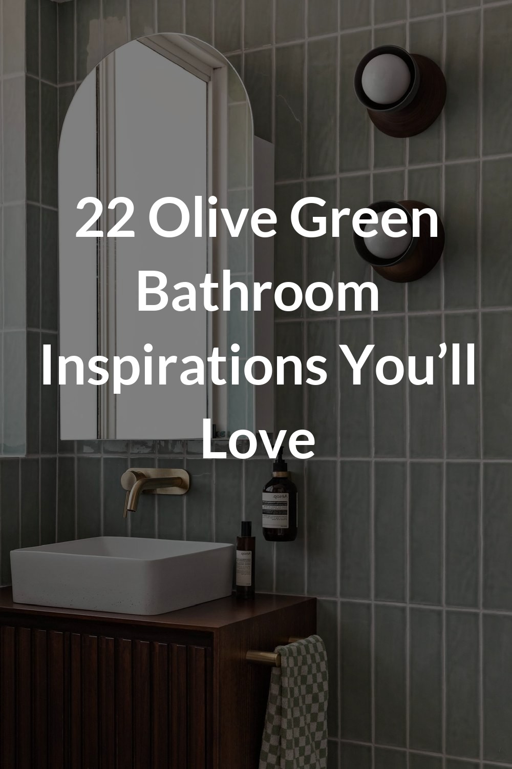 22 Olive Green Bathroom Inspirations You’ll Love