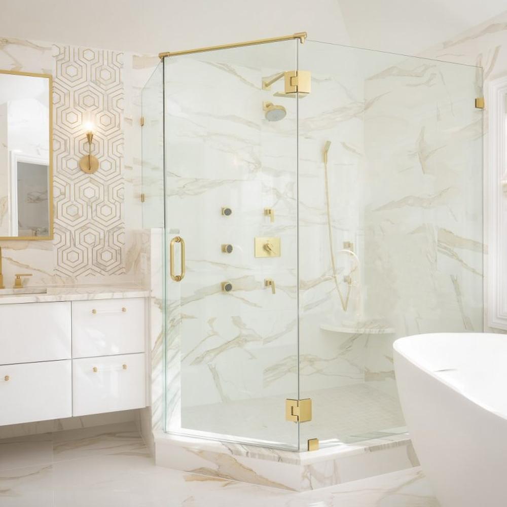 A soothing bathroom with inviting colors and elegant finishes for a luxurious home experience.