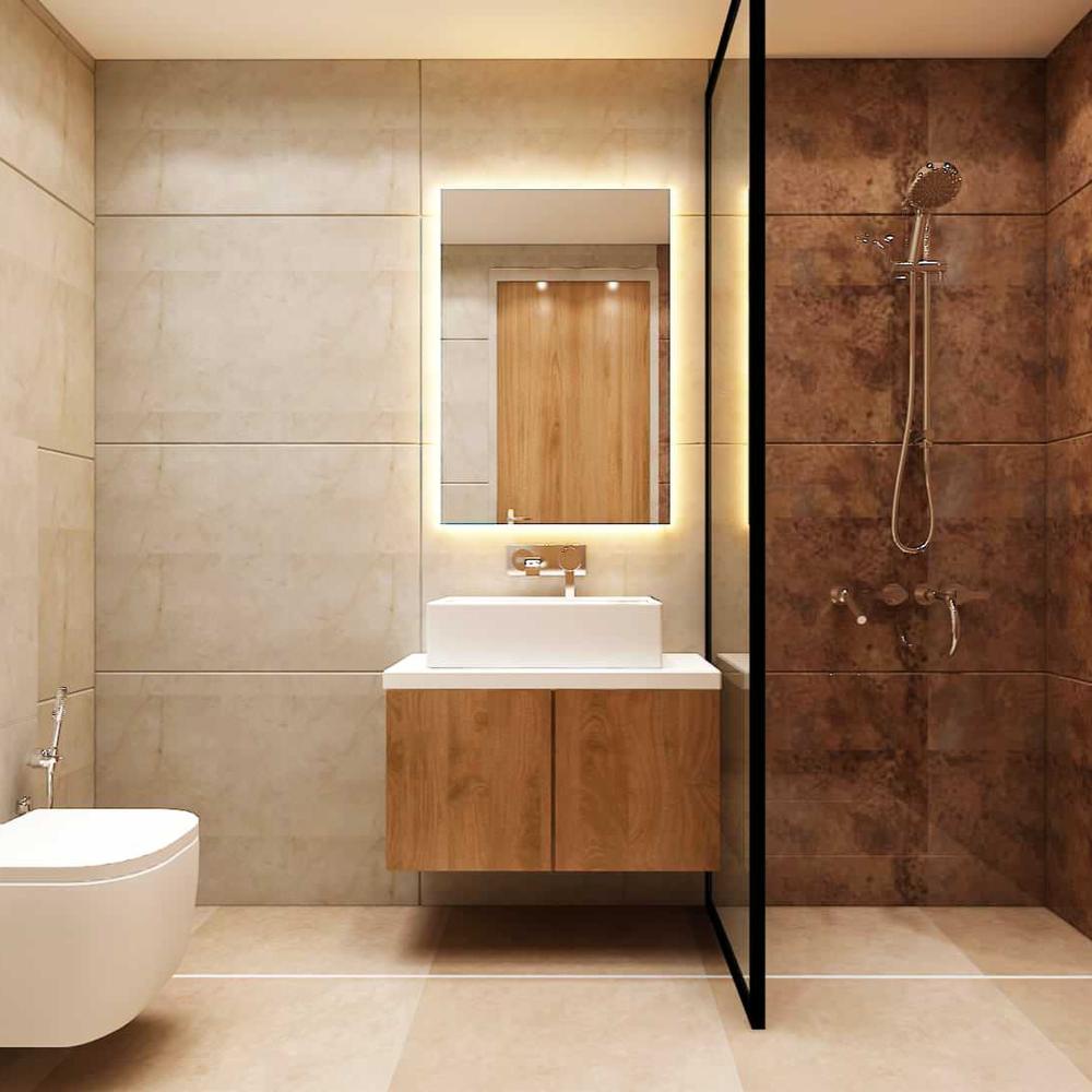 Baño indio contemporáneo con un diseño lujoso