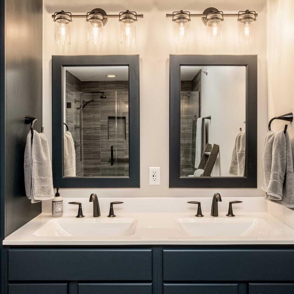 A classic masculine bathroom featuring a blend of tradition and contemporary style.