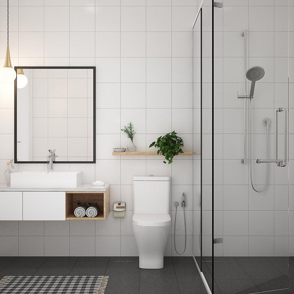 Diseño minimalista con azulejos de mosaico